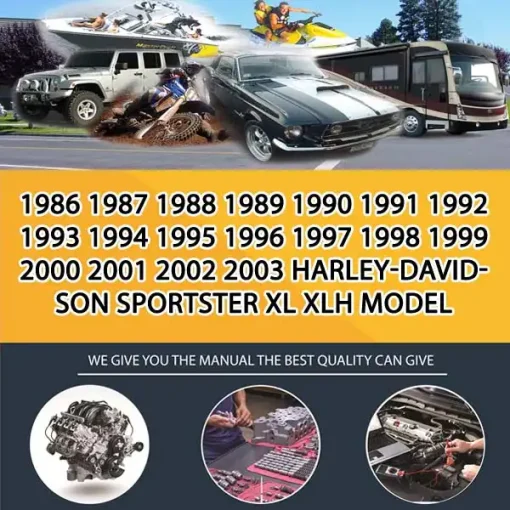 1986 1987 1988 1989 1990 1991 1992 1993 1994 1995 1996 1997 1998 1999 2000 2001 2002 2003 Harley-Davidson Sportster Xl Xlh Model (MT059557)