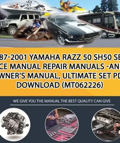 1987-2001 Yamaha Razz 50 Sh50 Service Manual Repair Manuals -And- Owner'S Manual, Ultimate Set Pdf Download (MT062226)
