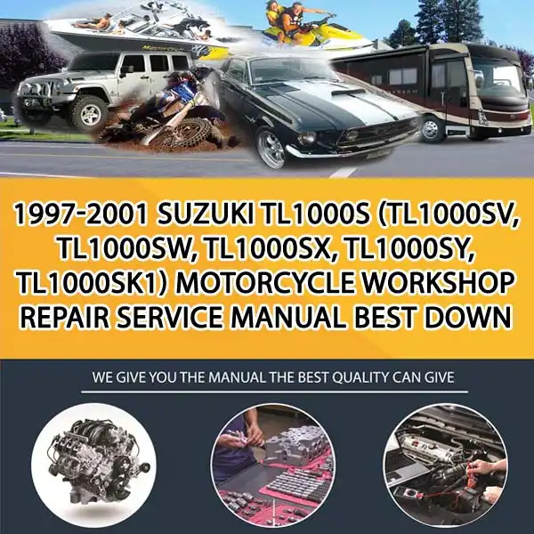 1997-2001 Suzuki Tl1000S (Tl1000Sv, Tl1000Sw, Tl1000Sx, Tl1000Sy, Tl1000Sk1) Motorcycle Workshop Repair Service Manual Best Down (MT063918)