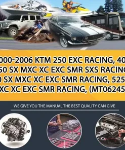 2000-2006 Ktm 250 Exc Racing, 400 450 Sx Mxc Xc Exc Smr Sxs Racing, 520 Sx Mxc Xc Exc Smr Racing, 525 Sx Mxc Xc Exc Smr Racing, (MT062458)