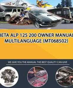 Beta Alp 125 200 Owner Manual Multilanguage (MT068502)