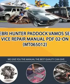 Debri Hunter Paddock Vamos Service Repair Manual Pdf 02-On (MT065012)