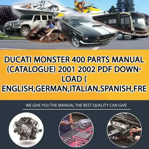 Ducati Monster 400 Parts Manual (Catalogue) 2001 2002 Pdf Download ( English,German,Italian,Spanish,French) (MT055771)