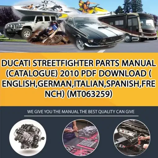 Ducati Streetfighter Parts Manual (Catalogue) 2010 Pdf Download ( English,German,Italian,Spanish,French) (MT063259)