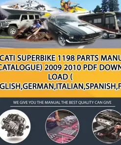 Ducati Superbike 1198 Parts Manual (Catalogue) 2009 2010 Pdf Download ( English,German,Italian,Spanish,French) (MT062619)