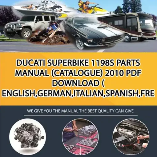 Ducati Superbike 1198S Parts Manual (Catalogue) 2010 Pdf Download ( English,German,Italian,Spanish,French) (MT053568)