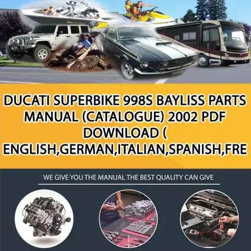 Ducati Superbike 998S Bayliss Parts Manual (Catalogue) 2002 Pdf Download ( English,German,Italian,Spanish,French) (MT059411)