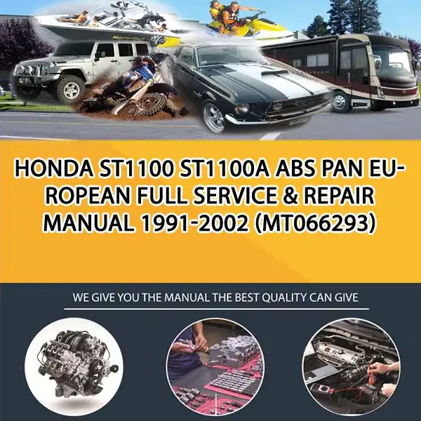 Honda St1100 St1100A Abs Pan European Full Service & Repair Manual 1991-2002 (MT066293)