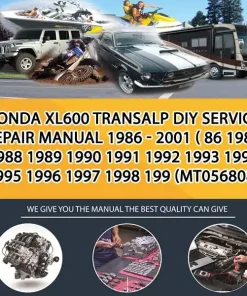 Honda Xl600 Transalp Diy Service Repair Manual 1986 - 2001 ( 86 1987 1988 1989 1990 1991 1992 1993 1994 1995 1996 1997 1998 199 (MT056808)