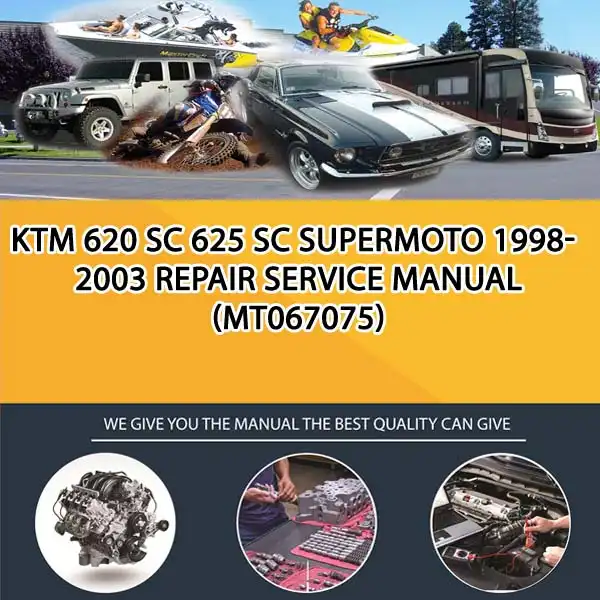 Ktm 620 Sc 625 Sc Supermoto 1998-2003 Repair Service Manual (MT067075)
