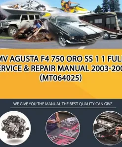 Mv Agusta F4 750 Oro Ss 1 1 Full Service & Repair Manual 2003-2009 (MT064025)