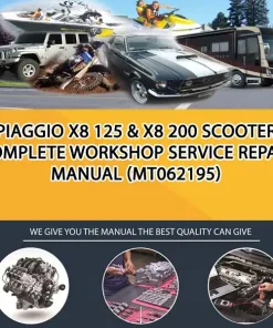 Piaggio X8 125 & X8 200 Scooter Complete Workshop Service Repair Manual (MT062195)