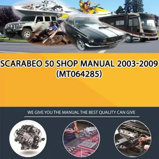Scarabeo 50 Shop Manual 2003-2009 (MT064285)