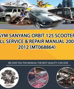 Sym Sanyang Orbit 125 Scooter Full Service & Repair Manual 2008-2012 (MT068864)