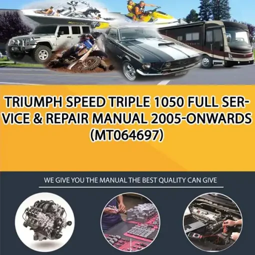 Triumph Speed Triple 1050 Full Service & Repair Manual 2005-Onwards (MT064697)