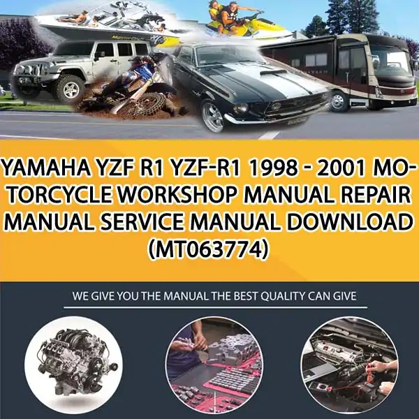 Yamaha Yzf R1 Yzf-R1 1998 - 2001 Motorcycle Workshop Manual Repair Manual Service Manual Download (MT063774)