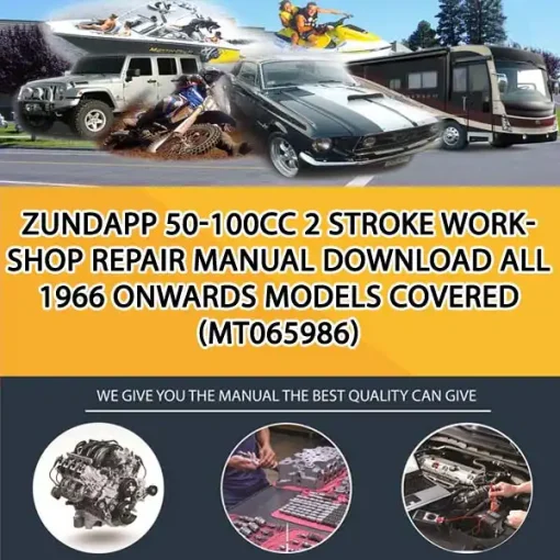 Zundapp 50-100Cc 2 Stroke Workshop Repair Manual Download All 1966 Onwards Models Covered (MT065986)