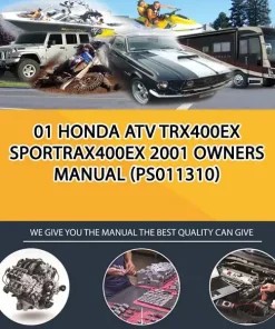 01 Honda Atv Trx400Ex Sportrax400Ex 2001 Owners Manual (PS011310)