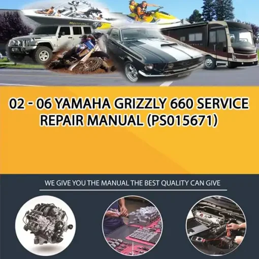 02 - 06 Yamaha Grizzly 660 Service Repair Manual (PS015671)