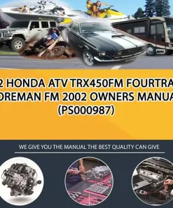 02 Honda Atv Trx450Fm Fourtrax Foreman Fm 2002 Owners Manual (PS000987)