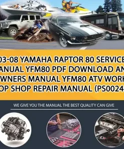 03-08 Yamaha Raptor 80 Service Manual Yfm80 Pdf Download And Owners Manual Yfm80 Atv Workshop Shop Repair Manual (PS002464)