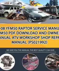 04-08 Yfm50 Raptor Service Manual Yfm50 Pdf Download And Owners Manual Atv Workshop Shop Repair Manual (PS021992)