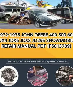 1972-1975 John Deere 400 500 600 Jdx4 Jdx6 Jdx8 Jd295 Snowmobile Repair Manual Pdf (PS013709)
