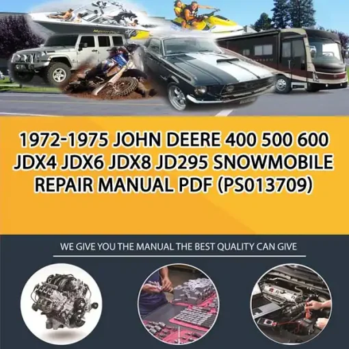1972-1975 John Deere 400 500 600 Jdx4 Jdx6 Jdx8 Jd295 Snowmobile Repair Manual Pdf (PS013709)