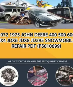 1972 1975 John Deere 400 500 600 Jdx4 Jdx6 Jdx8 Jd295 Snowmobiles Repair Pdf (PS010699)