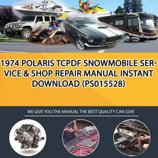 1974 Polaris Tcpdf Snowmobile Service & Shop Repair Manual Instant Download (PS015528)
