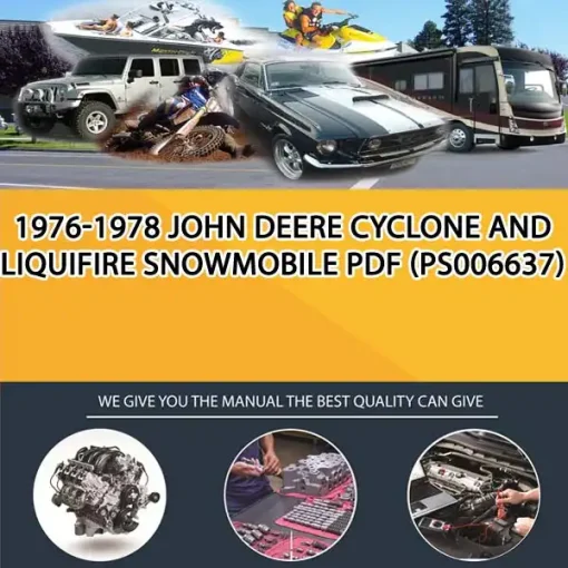 1976-1978 John Deere Cyclone And Liquifire Snowmobile Pdf (PS006637)
