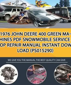 1976 John Deere 400 Green Machines Pdf Snowmobile Service & Shop Repair Manual Instant Download (PS015290)