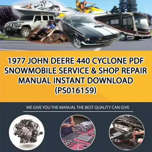 1977 John Deere 440 Cyclone Pdf Snowmobile Service & Shop Repair Manual Instant Download (PS016159)