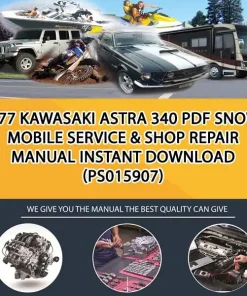 1977 Kawasaki Astra 340 Pdf Snowmobile Service & Shop Repair Manual Instant Download (PS015907)