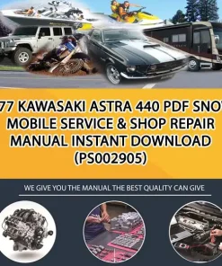 1977 Kawasaki Astra 440 Pdf Snowmobile Service & Shop Repair Manual Instant Download (PS002905)