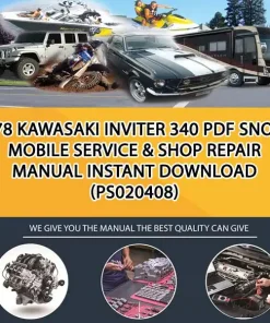 1978 Kawasaki Inviter 340 Pdf Snowmobile Service & Shop Repair Manual Instant Download (PS020408)
