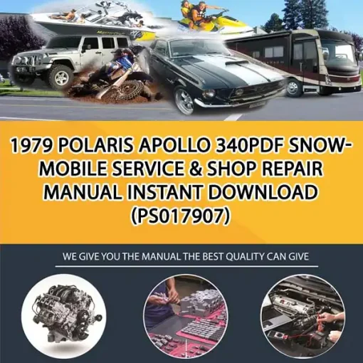 1979 Polaris Apollo 340Pdf Snowmobile Service & Shop Repair Manual Instant Download (PS017907)