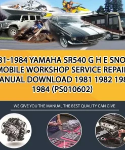 1981-1984 Yamaha Sr540 G H E Snowmobile Workshop Service Repair Manual Download 1981 1982 1983 1984 (PS010602)