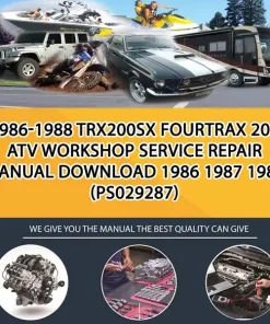 1986-1988 Trx200Sx Fourtrax 200 Atv Workshop Service Repair Manual Download 1986 1987 1988 (PS029287)