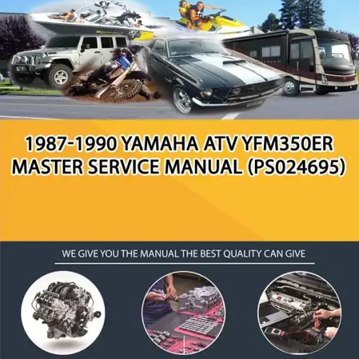 1987-1990 Yamaha Atv Yfm350Er Master Service Manual (PS024695)
