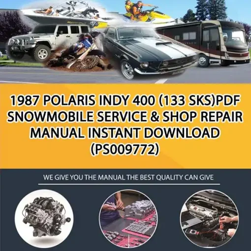 1987 Polaris Indy 400 (133 Sks)Pdf Snowmobile Service & Shop Repair Manual Instant Download (PS009772)