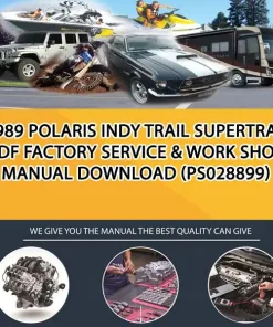 1989 Polaris Indy Trail Supertrak Pdf Factory Service & Work Shop Manual Download (PS028899)