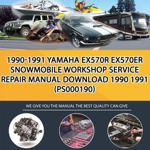 1990-1991 Yamaha Ex570R Ex570Er Snowmobile Workshop Service Repair Manual Download 1990 1991 (PS000190)