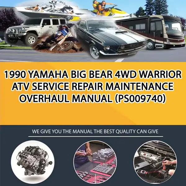 1990 Yamaha Big Bear 4Wd Warrior Atv Service Repair Maintenance Overhaul Manual (PS009740)