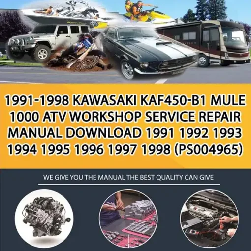 1991-1998 Kawasaki Kaf450-B1 Mule 1000 Atv Workshop Service Repair Manual Download 1991 1992 ...