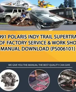 1991 Polaris Indy Trail Supertrak Pdf Factory Service & Work Shop Manual Download (PS006101)