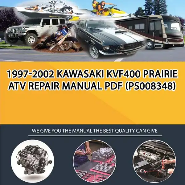 1997-2002 Kawasaki Kvf400 Prairie Atv Repair Manual Pdf (PS008348)