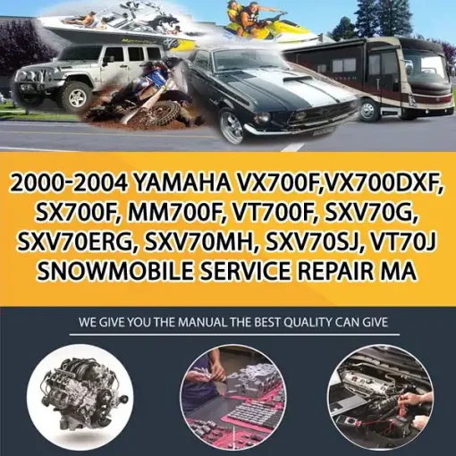 2000-2004 Yamaha Vx700F,Vx700Dxf, Sx700F, Mm700F, Vt700F, Sxv70G, Sxv70Erg, Sxv70Mh, Sxv70Sj, Vt70J Snowmobile Service Repair Ma (PS011077)