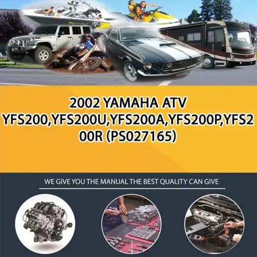 2002 Yamaha Atv Yfs200,Yfs200U,Yfs200A,Yfs200P,Yfs200R (PS027165)