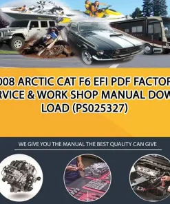 2008 Arctic Cat F6 Efi Pdf Factory Service & Work Shop Manual Download (PS025327)